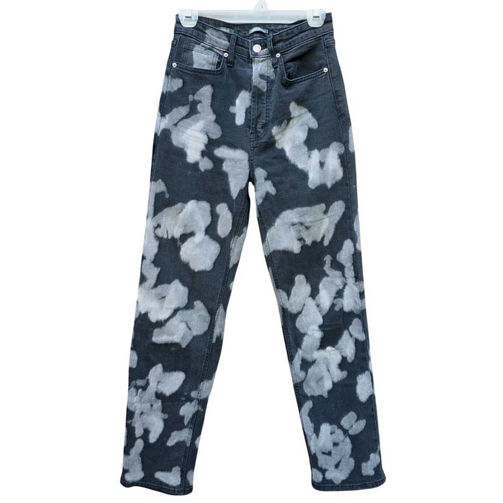 Wild Fable Women's Black Bleachy Super High-Rise Straight Button Fly Size 2